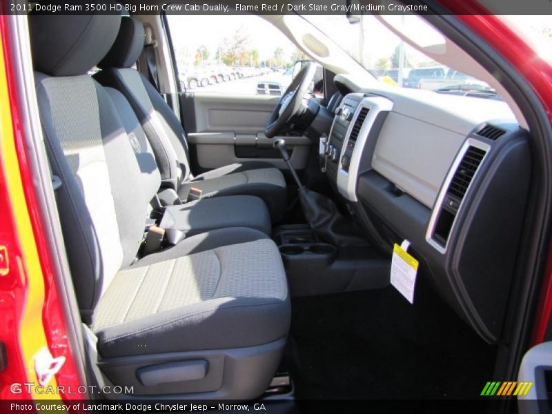 Flame Red / Dark Slate Gray/Medium Graystone 2011 Dodge Ram 3500 HD Big Horn Crew Cab Dually