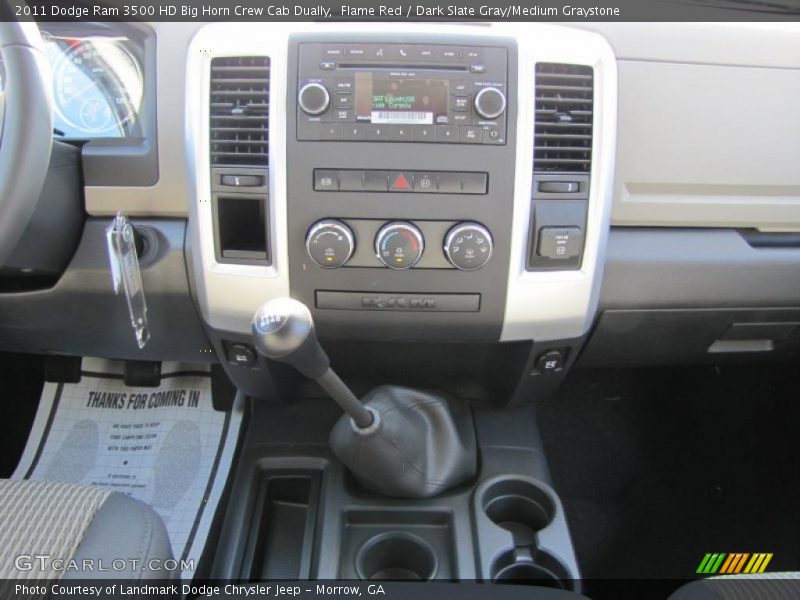 Flame Red / Dark Slate Gray/Medium Graystone 2011 Dodge Ram 3500 HD Big Horn Crew Cab Dually
