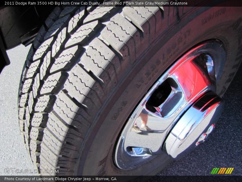 Flame Red / Dark Slate Gray/Medium Graystone 2011 Dodge Ram 3500 HD Big Horn Crew Cab Dually