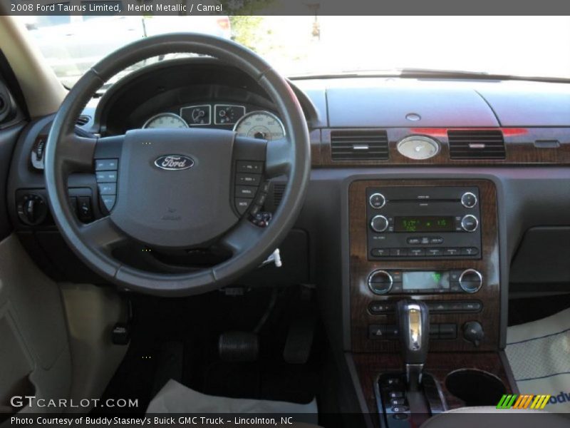 Merlot Metallic / Camel 2008 Ford Taurus Limited