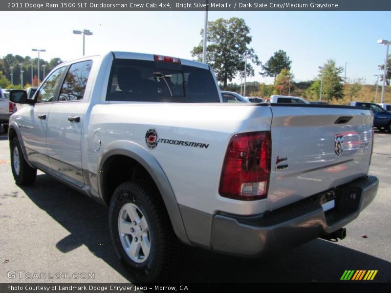 Bright Silver Metallic / Dark Slate Gray/Medium Graystone 2011 Dodge Ram 1500 SLT Outdoorsman Crew Cab 4x4
