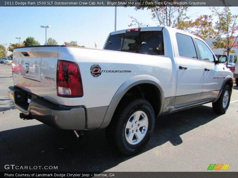 Bright Silver Metallic / Dark Slate Gray/Medium Graystone 2011 Dodge Ram 1500 SLT Outdoorsman Crew Cab 4x4