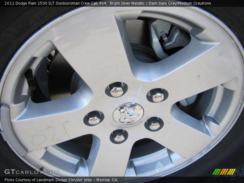 Bright Silver Metallic / Dark Slate Gray/Medium Graystone 2011 Dodge Ram 1500 SLT Outdoorsman Crew Cab 4x4