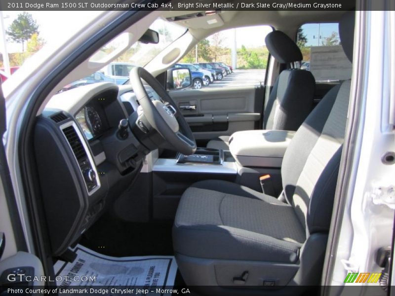 Bright Silver Metallic / Dark Slate Gray/Medium Graystone 2011 Dodge Ram 1500 SLT Outdoorsman Crew Cab 4x4