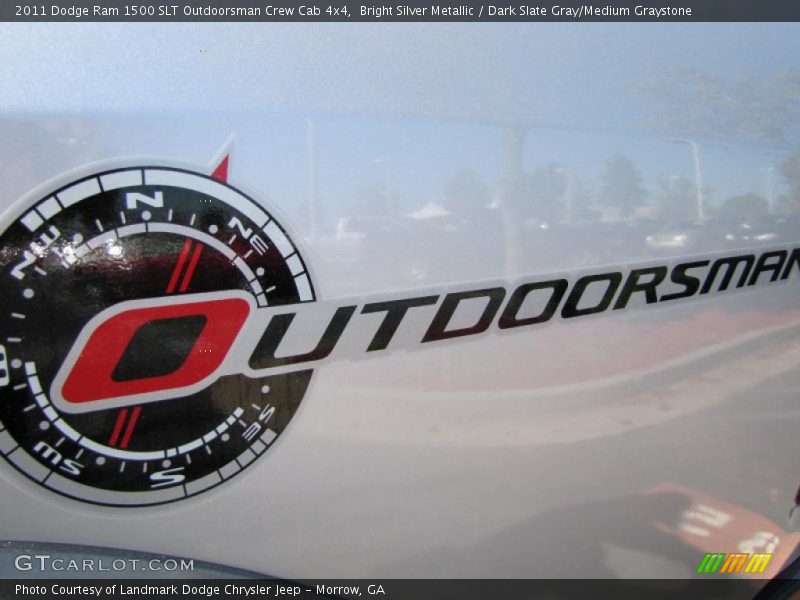 Bright Silver Metallic / Dark Slate Gray/Medium Graystone 2011 Dodge Ram 1500 SLT Outdoorsman Crew Cab 4x4