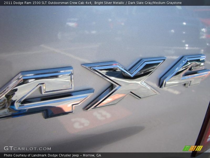 Bright Silver Metallic / Dark Slate Gray/Medium Graystone 2011 Dodge Ram 1500 SLT Outdoorsman Crew Cab 4x4