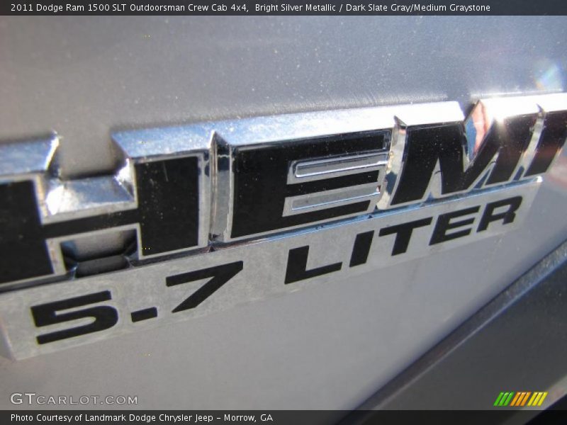 Bright Silver Metallic / Dark Slate Gray/Medium Graystone 2011 Dodge Ram 1500 SLT Outdoorsman Crew Cab 4x4