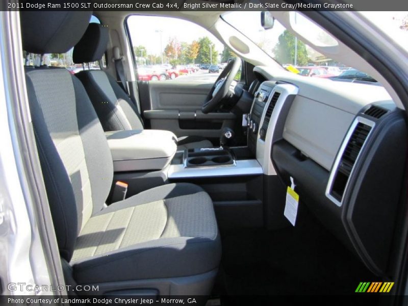 Bright Silver Metallic / Dark Slate Gray/Medium Graystone 2011 Dodge Ram 1500 SLT Outdoorsman Crew Cab 4x4