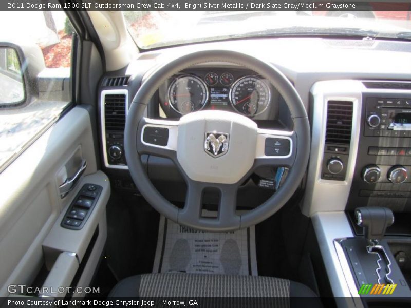 Bright Silver Metallic / Dark Slate Gray/Medium Graystone 2011 Dodge Ram 1500 SLT Outdoorsman Crew Cab 4x4