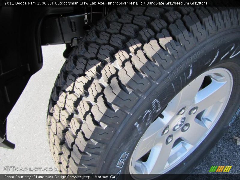 Bright Silver Metallic / Dark Slate Gray/Medium Graystone 2011 Dodge Ram 1500 SLT Outdoorsman Crew Cab 4x4
