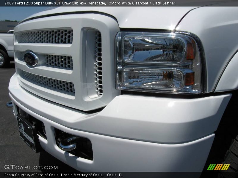 Oxford White Clearcoat / Black Leather 2007 Ford F250 Super Duty XLT Crew Cab 4x4 Renegade