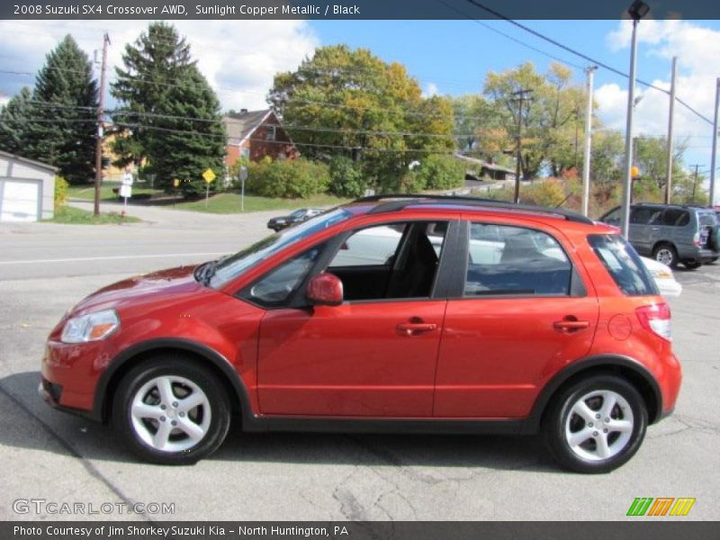 Sunlight Copper Metallic / Black 2008 Suzuki SX4 Crossover AWD