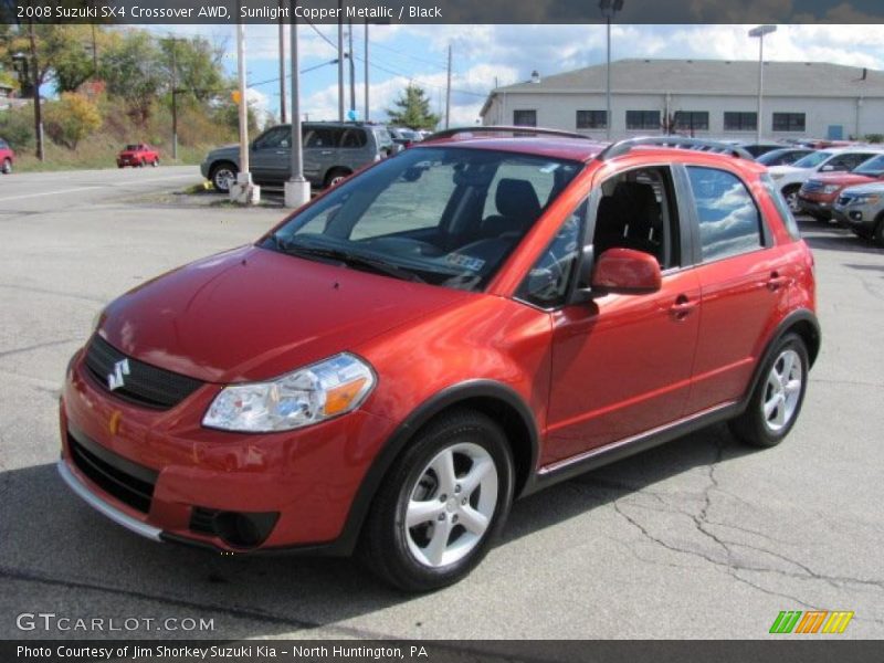 Sunlight Copper Metallic / Black 2008 Suzuki SX4 Crossover AWD