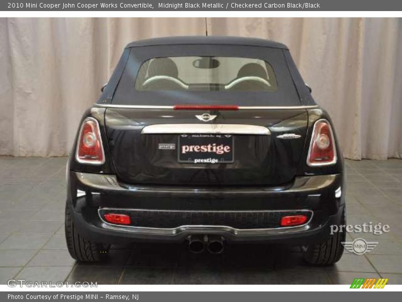 Midnight Black Metallic / Checkered Carbon Black/Black 2010 Mini Cooper John Cooper Works Convertible