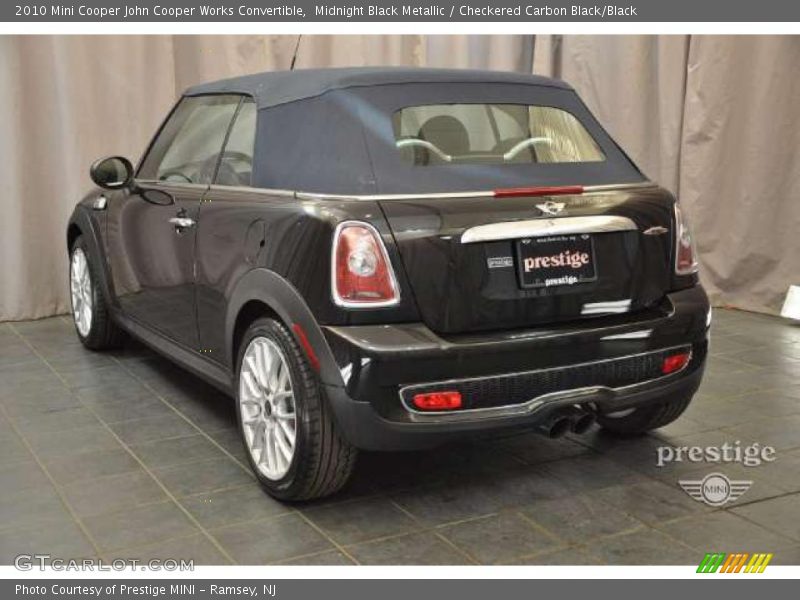 Midnight Black Metallic / Checkered Carbon Black/Black 2010 Mini Cooper John Cooper Works Convertible