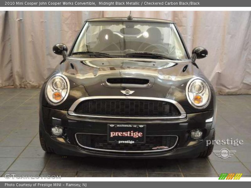 Midnight Black Metallic / Checkered Carbon Black/Black 2010 Mini Cooper John Cooper Works Convertible
