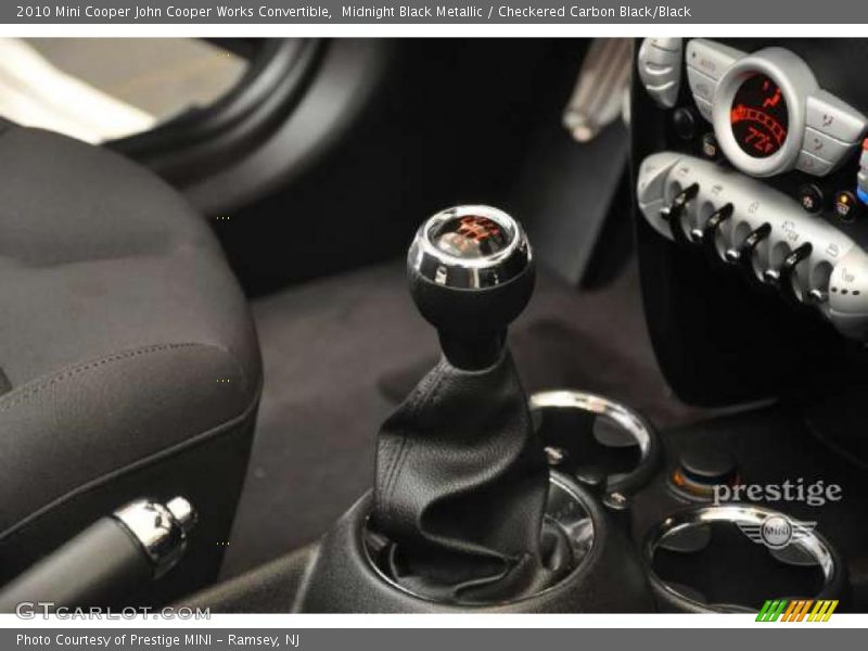 Midnight Black Metallic / Checkered Carbon Black/Black 2010 Mini Cooper John Cooper Works Convertible