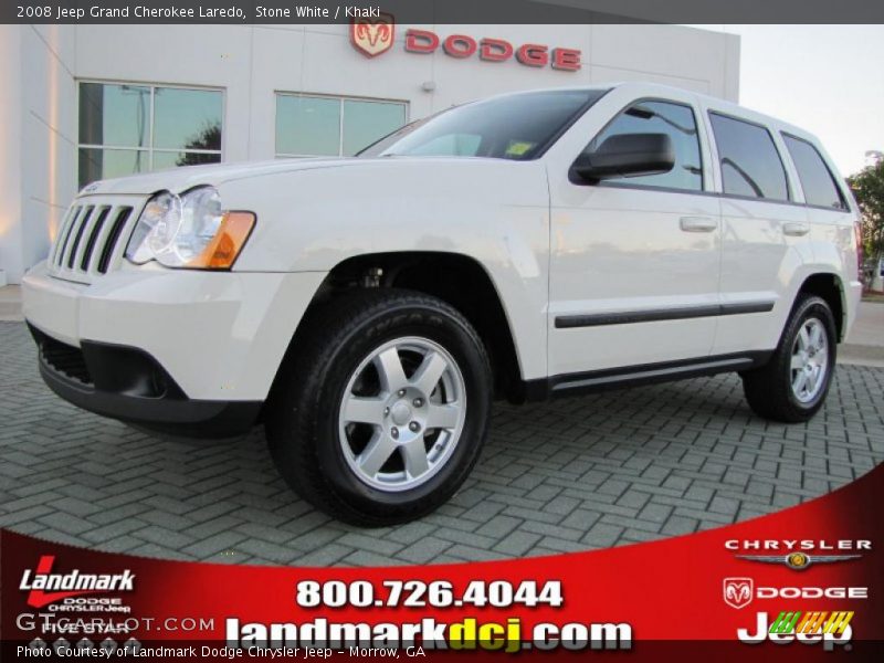 Stone White / Khaki 2008 Jeep Grand Cherokee Laredo