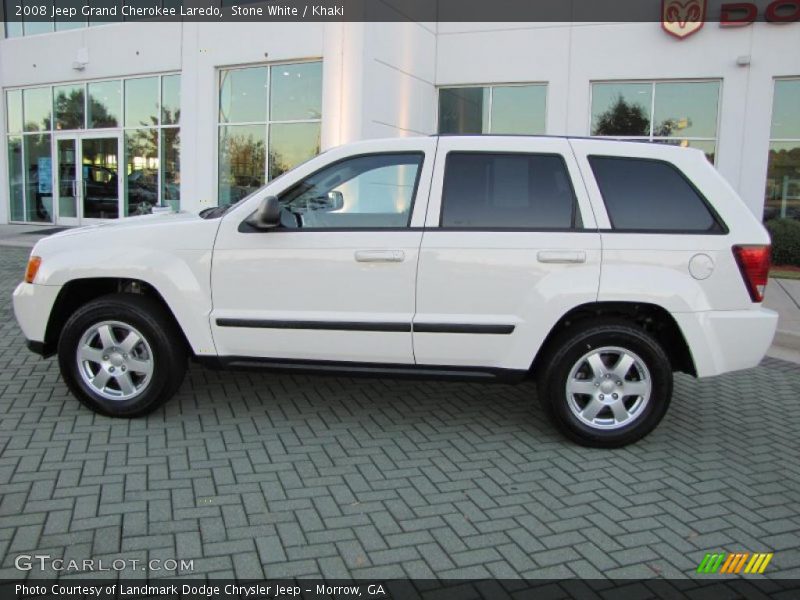 Stone White / Khaki 2008 Jeep Grand Cherokee Laredo