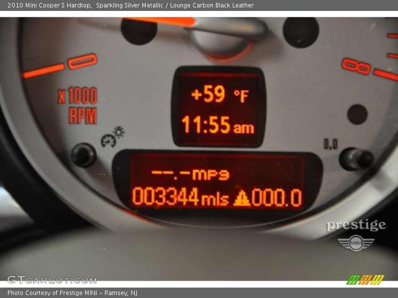 Sparkling Silver Metallic / Lounge Carbon Black Leather 2010 Mini Cooper S Hardtop