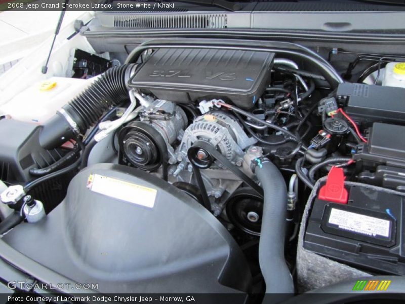 Stone White / Khaki 2008 Jeep Grand Cherokee Laredo