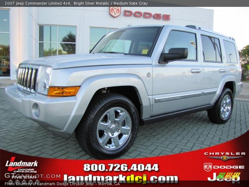 Bright Silver Metallic / Medium Slate Gray 2007 Jeep Commander Limited 4x4