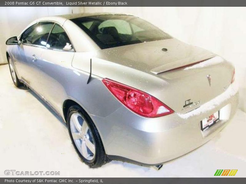 Liquid Silver Metallic / Ebony Black 2008 Pontiac G6 GT Convertible