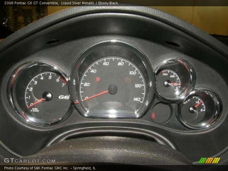 Liquid Silver Metallic / Ebony Black 2008 Pontiac G6 GT Convertible