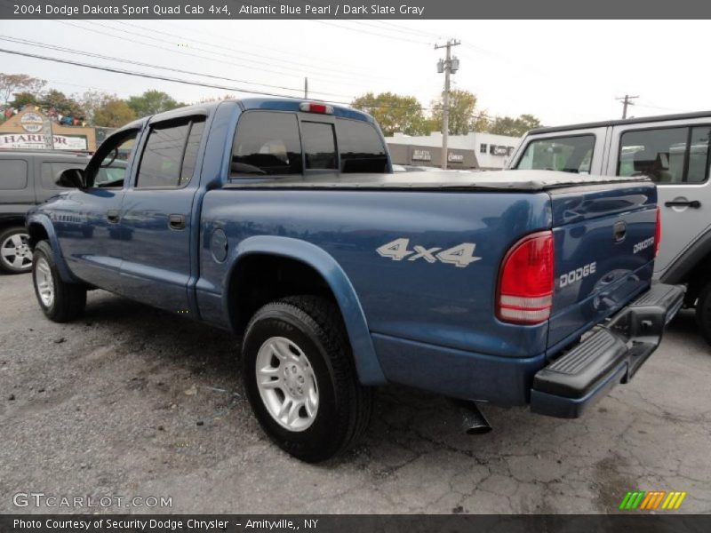 Atlantic Blue Pearl / Dark Slate Gray 2004 Dodge Dakota Sport Quad Cab 4x4