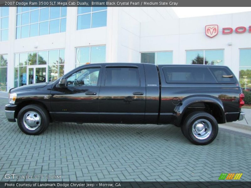 Brilliant Black Crystal Pearl / Medium Slate Gray 2007 Dodge Ram 3500 SLT Mega Cab Dually