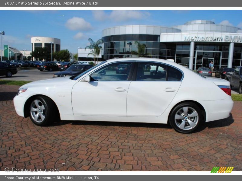 Alpine White / Black 2007 BMW 5 Series 525i Sedan