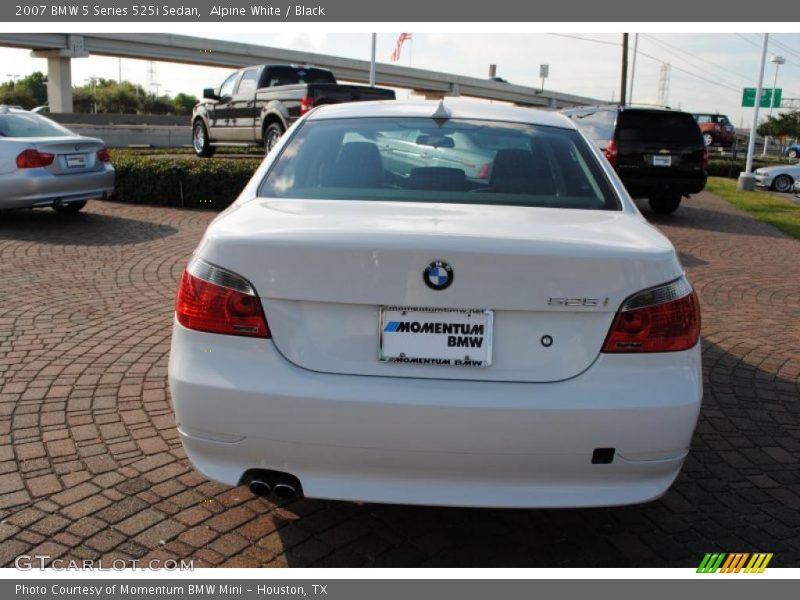 Alpine White / Black 2007 BMW 5 Series 525i Sedan