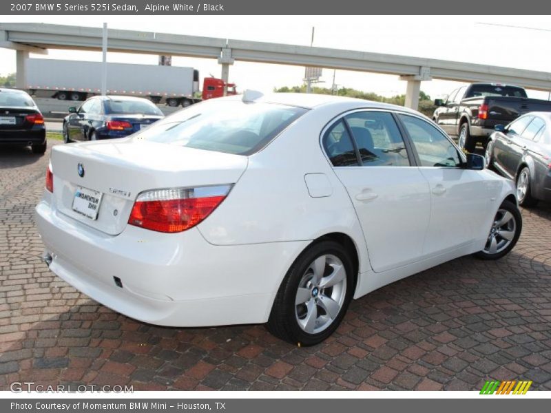 Alpine White / Black 2007 BMW 5 Series 525i Sedan