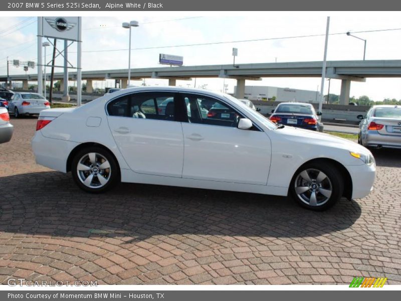 Alpine White / Black 2007 BMW 5 Series 525i Sedan