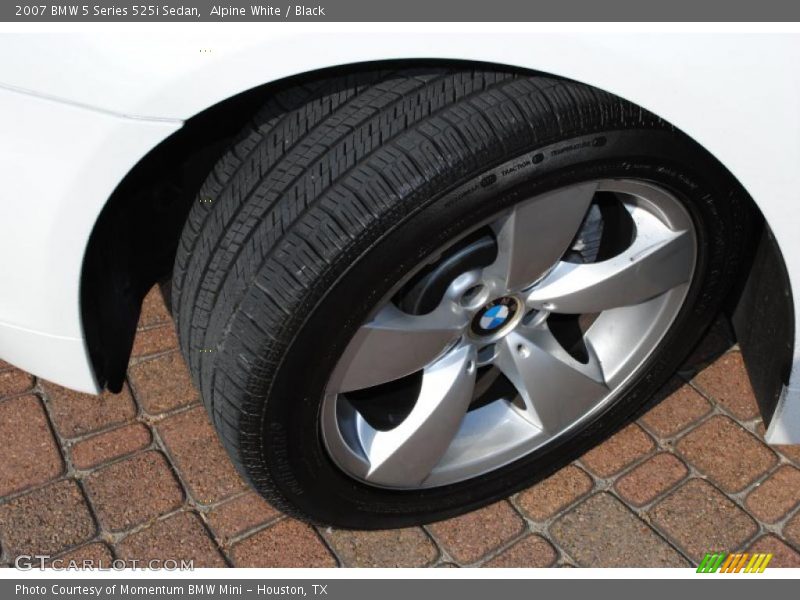 Alpine White / Black 2007 BMW 5 Series 525i Sedan