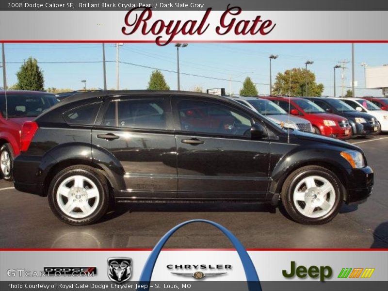 Brilliant Black Crystal Pearl / Dark Slate Gray 2008 Dodge Caliber SE
