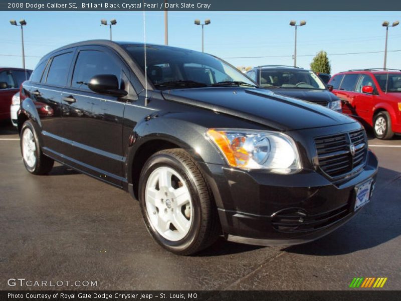 Brilliant Black Crystal Pearl / Dark Slate Gray 2008 Dodge Caliber SE