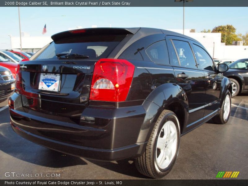 Brilliant Black Crystal Pearl / Dark Slate Gray 2008 Dodge Caliber SE
