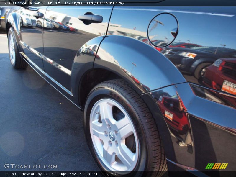 Brilliant Black Crystal Pearl / Dark Slate Gray 2008 Dodge Caliber SE