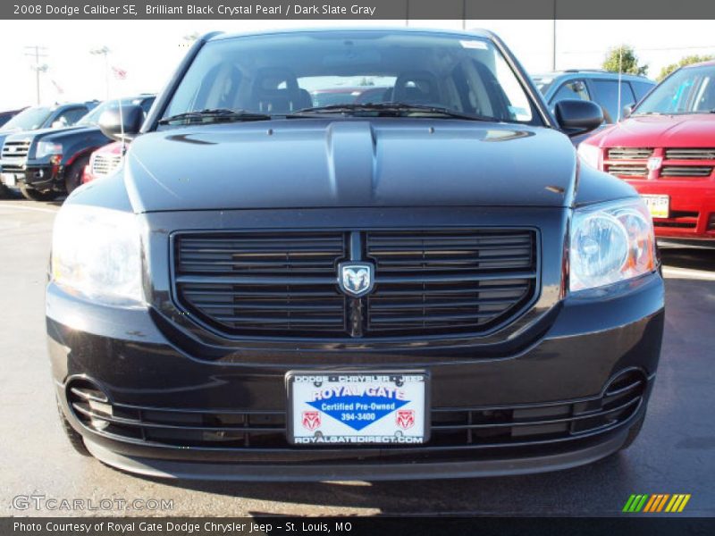 Brilliant Black Crystal Pearl / Dark Slate Gray 2008 Dodge Caliber SE