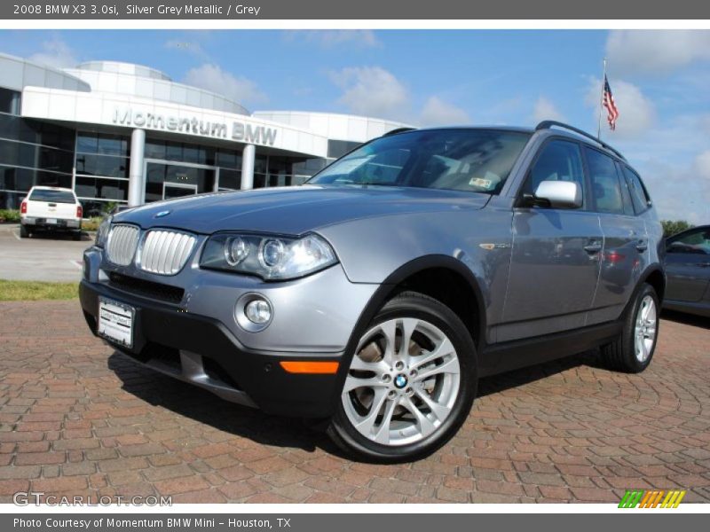 Silver Grey Metallic / Grey 2008 BMW X3 3.0si