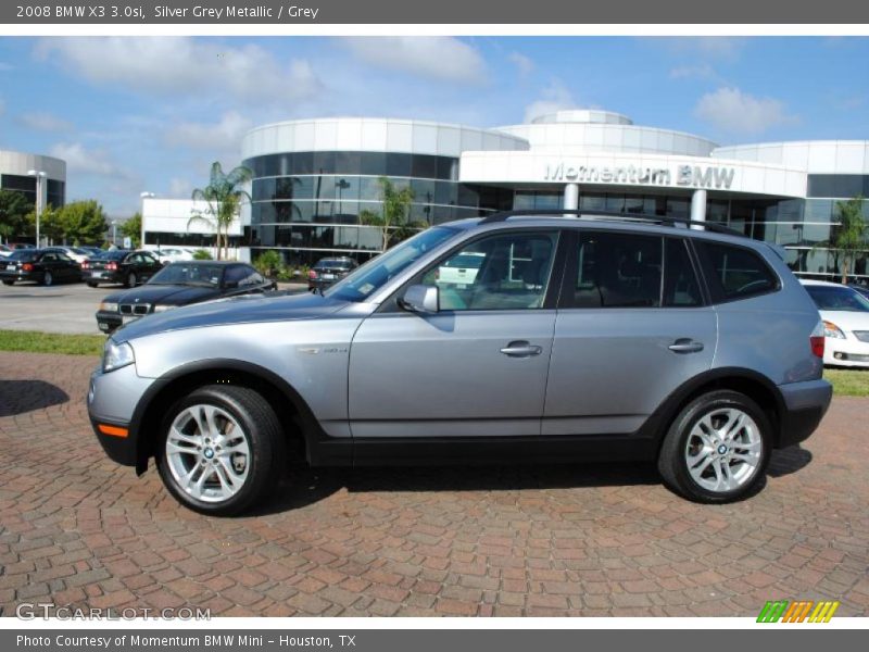 Silver Grey Metallic / Grey 2008 BMW X3 3.0si