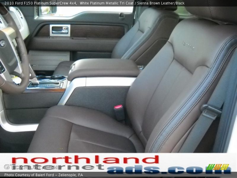 White Platinum Metallic Tri Coat / Sienna Brown Leather/Black 2010 Ford F150 Platinum SuperCrew 4x4