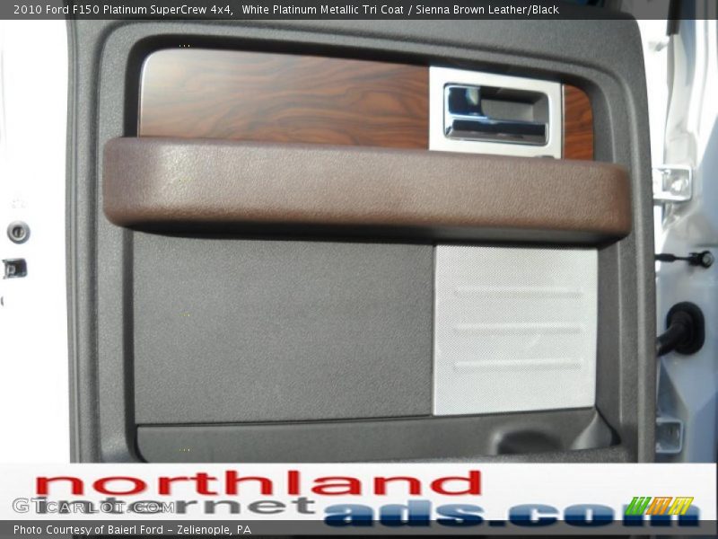 White Platinum Metallic Tri Coat / Sienna Brown Leather/Black 2010 Ford F150 Platinum SuperCrew 4x4