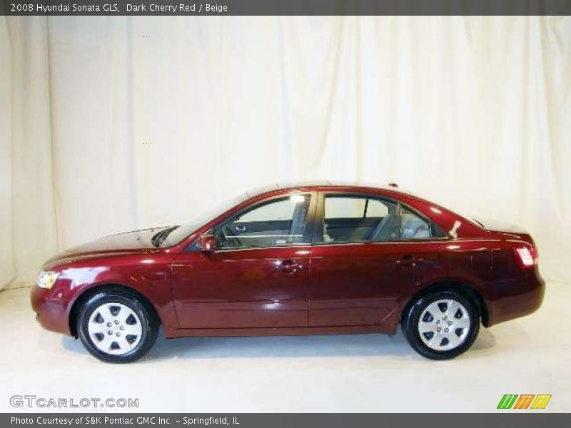 Dark Cherry Red / Beige 2008 Hyundai Sonata GLS