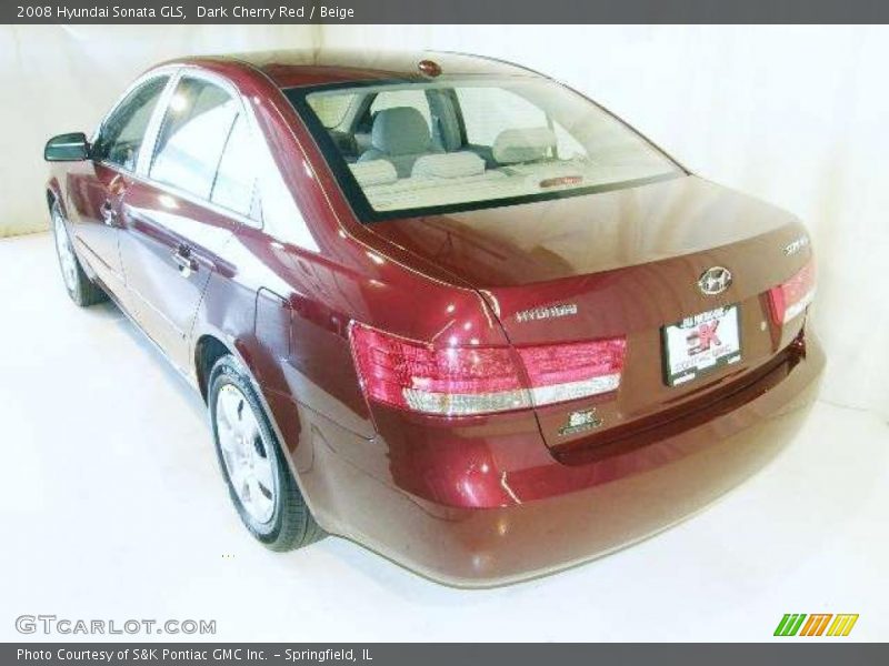 Dark Cherry Red / Beige 2008 Hyundai Sonata GLS