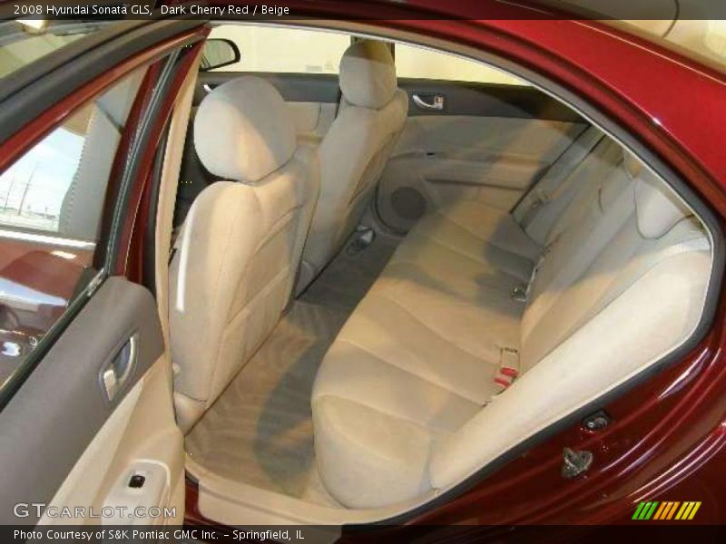 Dark Cherry Red / Beige 2008 Hyundai Sonata GLS