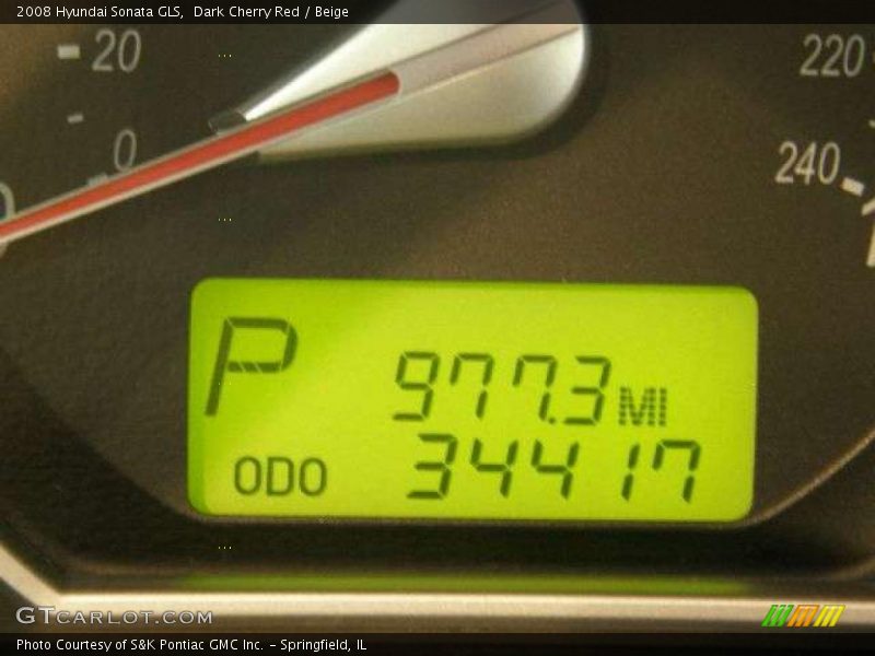 Dark Cherry Red / Beige 2008 Hyundai Sonata GLS
