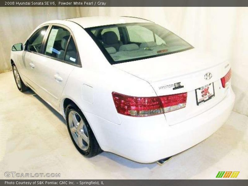 Powder White Pearl / Gray 2008 Hyundai Sonata SE V6