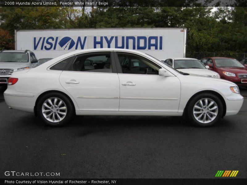 Powder White Pearl / Beige 2008 Hyundai Azera Limited